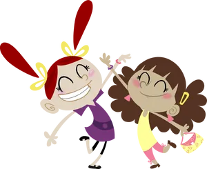 Animated Friends Happy Dance PNG Image