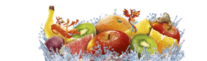Animated Fruit Splash Fun PNG image with transparent background