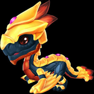 Animated Gemstone Dragon PNG image with transparent background