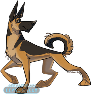 File 1bf5c06775 Original - Cartoon German Shepherd Art, HD Png Download PNG image with transparent background