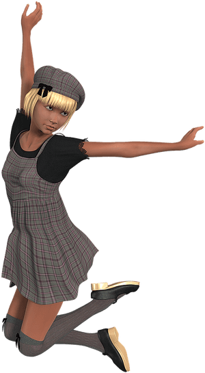 Girl Teenager Jump Free Picture - Jumping With Dress Pose, HD Png Download PNG image with transparent background