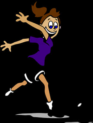 Animated Girl Playing Soccer PNG image with transparent background
