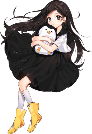 Anime Black Hair Brown Eyes, HD Png Download PNG