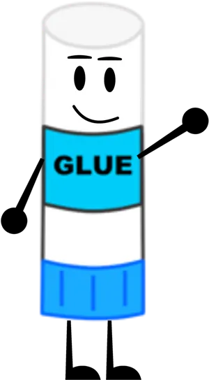 Animated Glue Stick Character PNG Image