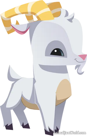 Animated Goat Character Cartoon PNG Image