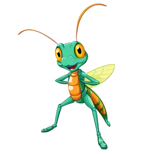 Animated Grasshopper Character Png Qti PNG Image