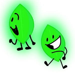 Animated Green Leaves Characters Dancing PNG Image