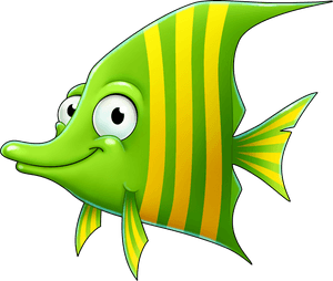 Green Cartoon Fish Clip Art - Cartoon Transparent Background Fish, HD Png Download PNG image with transparent background