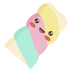 Animated Happy Marshmallows PNG image with transparent background