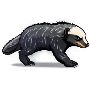 Animated Honey Badger Character Png Mlb74 PNG Image