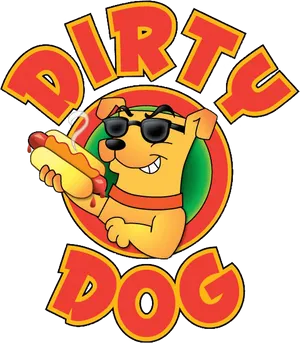 Animated Hot Dog Character Logo PNG Image