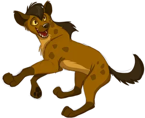 Animated Hyena Character Illustration PNG Image