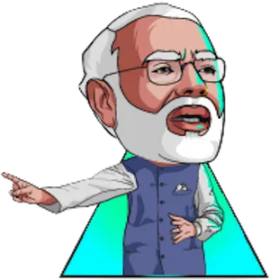 Animated Indian Leader Speech Gesture PNG Image