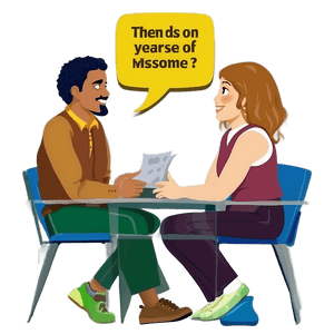 Animated Interview Dialogue PNG