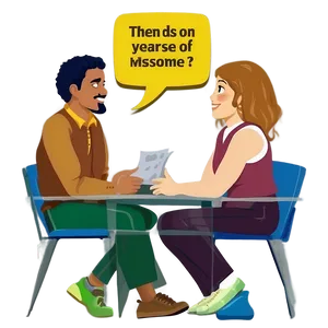 Animated Interview Dialogue PNG Image