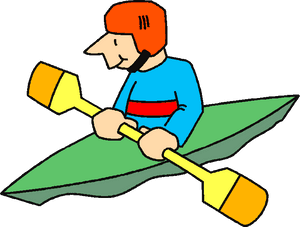 Animated Kayakerin Action PNG image with transparent background