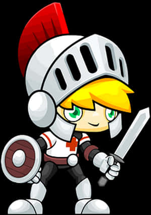 Animated Knight Character PNG with transparent background