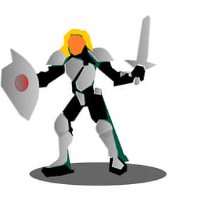 Animated Knight Readyfor Battle PNG image with transparent background