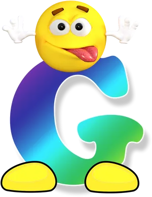 Animated Letter G Character PNG Image