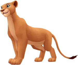 Animated Lioness Profile PNG Image