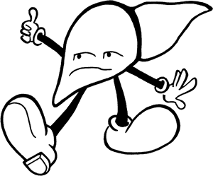 Animated Liver Character Giving Thumbs Up PNG image with transparent background