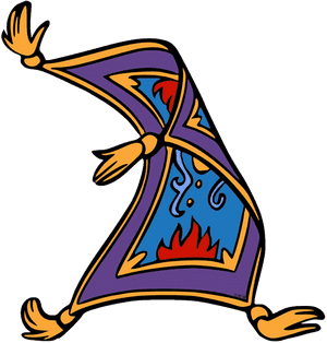 Back To Aladdin Clip Art Menu - Aladdin Magic Carpet Clipart, HD Png Download PNG with transparent background