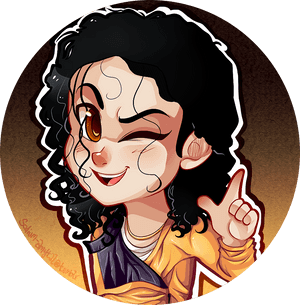 Animated Michael Jackson Winking PNG image with transparent background