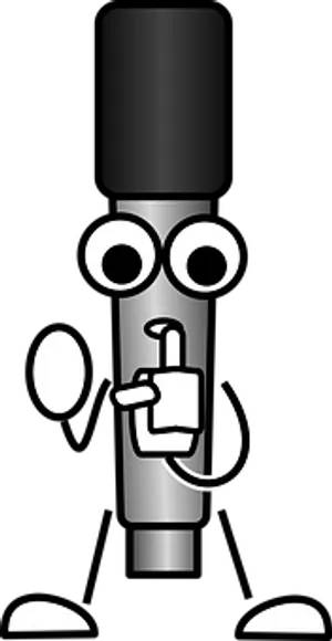 Animated Microphone Character PNG Image