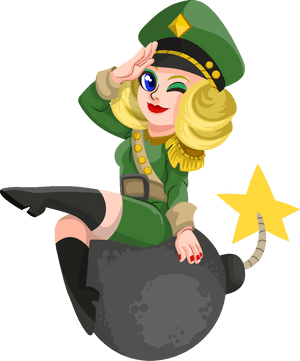 Soldiers Woman Soldier Pencil - Female Soldier Salute Cartoon, HD Png Download PNG image with transparent background