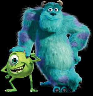Animated Monster Duo PNG image with transparent background