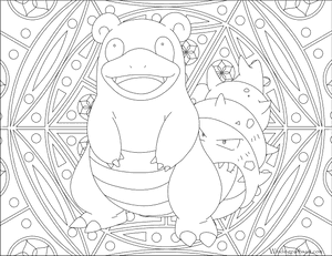 Transparent Slowbro Png - Adult Coloring Pages Pokemon, Png Download PNG image with transparent background