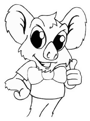 Animated Mouse Character Thumbs Up PNG image with transparent background