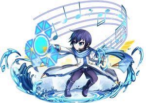 Animated Music Mage Battle PNG Image