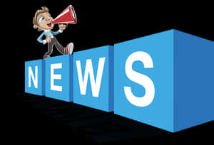 Animated News Announcer PNG with transparent background