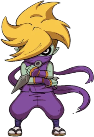 Animated Ninja Character Pose PNG Image