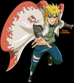 Animated Ninja Hero Minato PNG image with transparent background