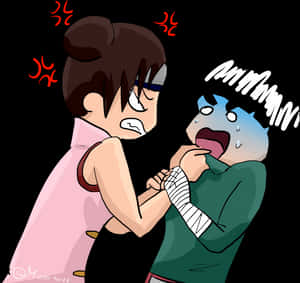 Animated Ninja Scuffle PNG image with transparent background