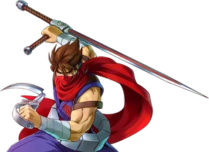 Animated Ninja Warrior With Sword PNG Image