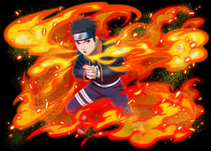 Animated Ninjawith Fire Technique PNG image with transparent background