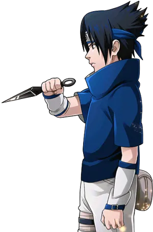 Animated Ninjawith Kunai PNG Image