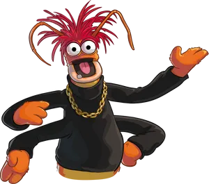 Animated Pepethe King Prawn Muppet Character PNG Image