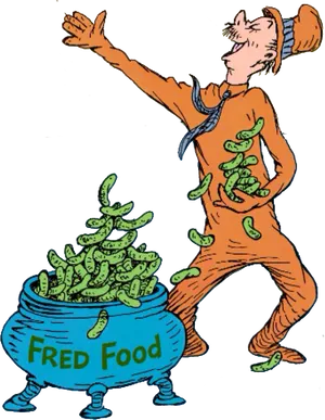Animated Pickle Tossing Character PNG Image