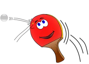 Animated Ping Pong Paddleand Ball PNG Image