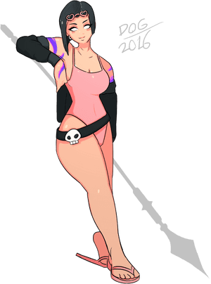 Animated Pirate Girl Pose2016 PNG image with transparent background