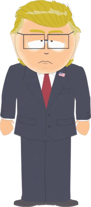 Animated Political Character Cartoon PNG Image