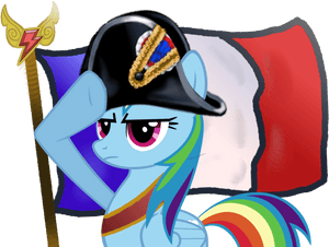 Gefey, Element Of Loyalty, France, French, Napoleon - Rainbow Dash Salute PNG image with transparent background