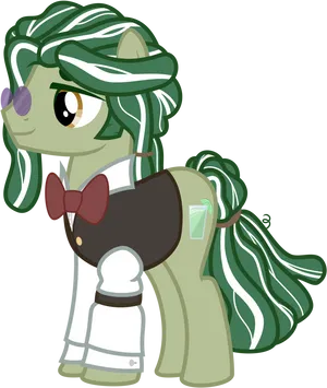 Animated Ponywith Dreadsand Apron PNG Image