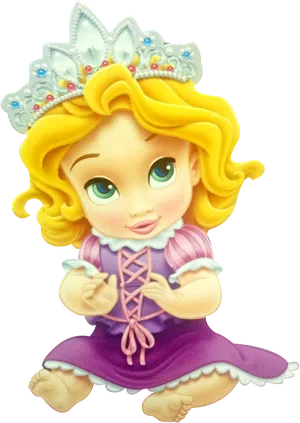 Animated Princess Cartoon Character PNG Image