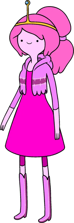 Animated Princess Character Standing PNG Image