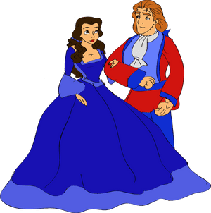 Disney Beauty And The Beast Belle En Het Beest Princess - Beauty And The Beast PNG image with transparent background